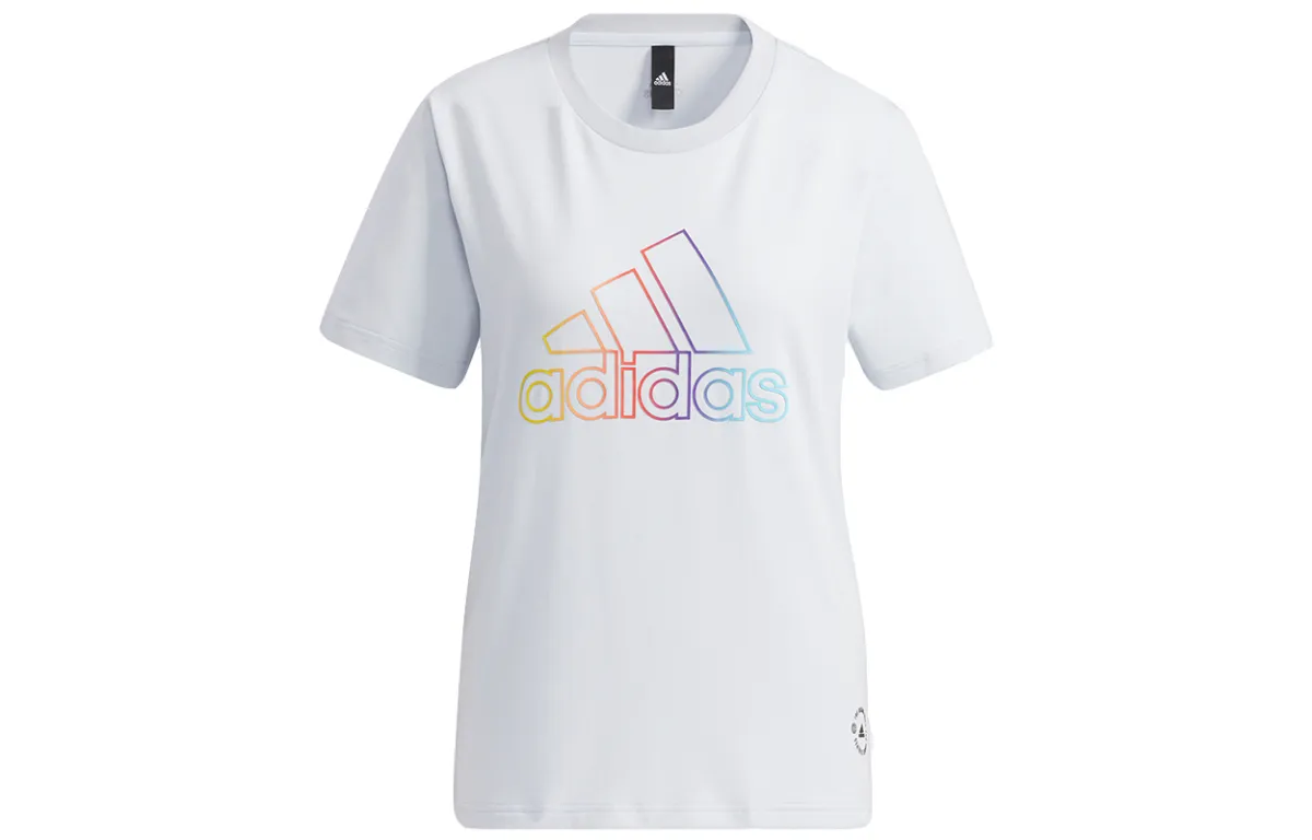 Adidas Set in Sleeve T Shirt Women's Light Blue