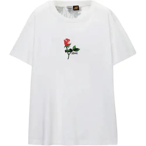LOEWE Rose print T shirt