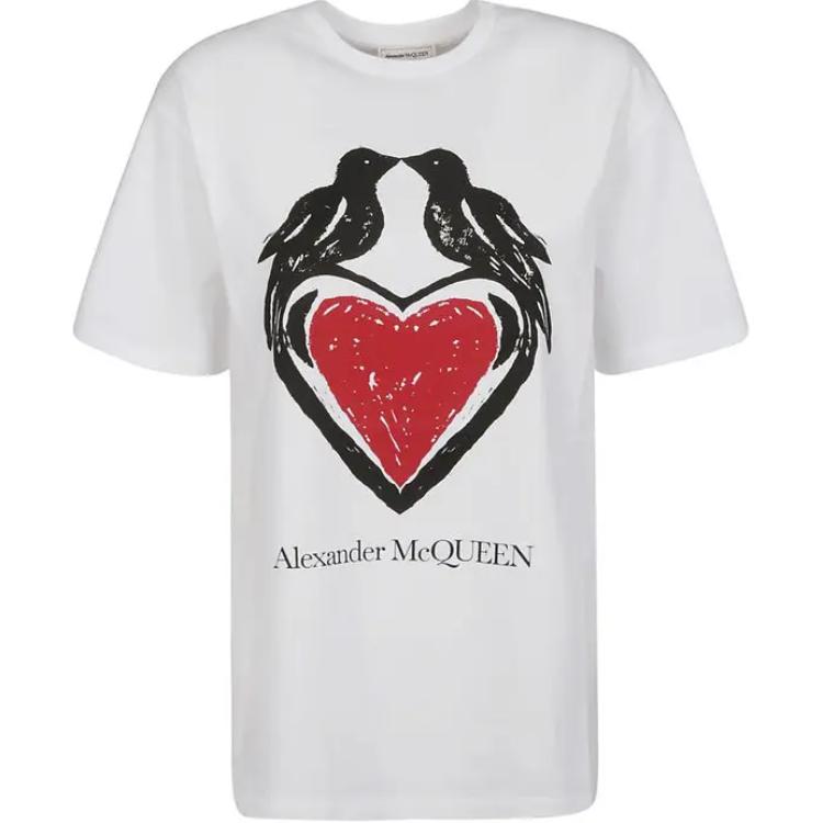 Женские футболка Alexander McQueen (белый)