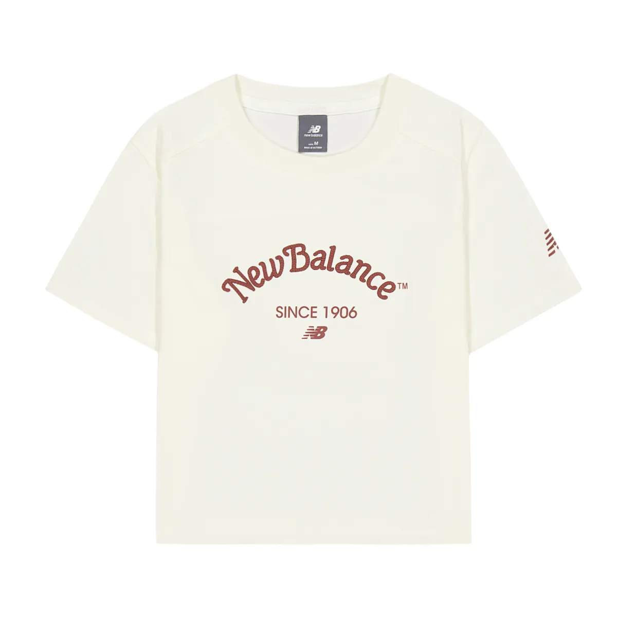 New Balance Drop Shoulder Sleeve T Shirt Women's Ivory White