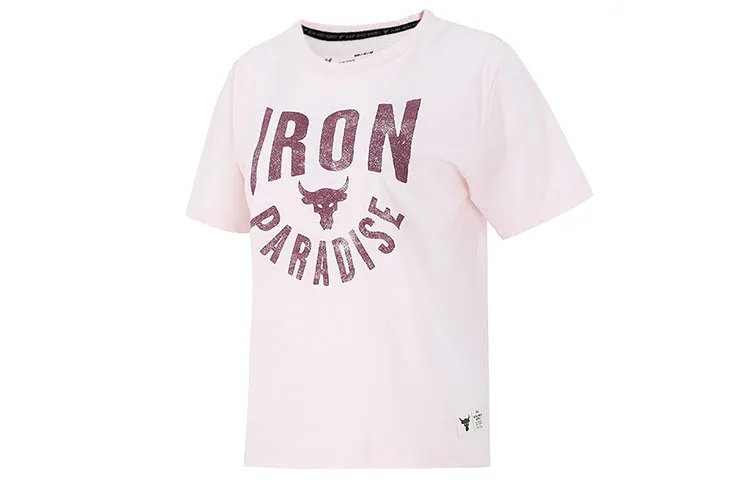 Under Armour Project T-Shirts Women's Lotus Color Crew Neck Moderate Straight Fit
