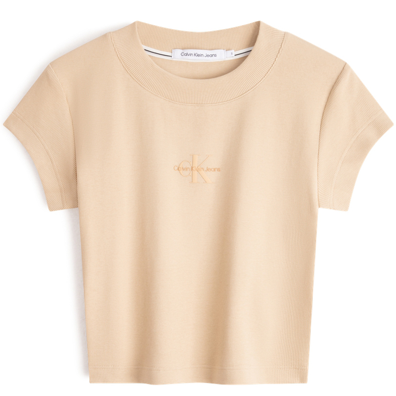 CALVIN KLEIN SS24 Series Round Neck Casual Simple Letter Slim Fit Sexy Hot Girl Short Sleeve Versatile Basic T-Shirt Women