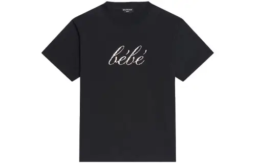 Balenciaga SS22 Regular T Shirt Women's Black Slim Fit