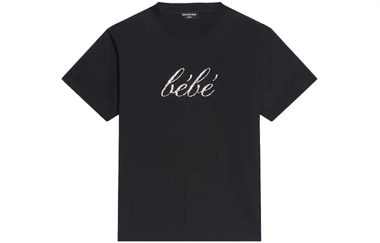 Balenciaga SS22 Regular T Shirt Women's Black Slim Fit