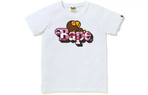 A BATHING APE T Shirts Women's Crew Neck Moderate Straight Fit