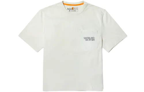 Timberland T Shirts Women's Vintage White Crew Neck Moderate Straight Fit