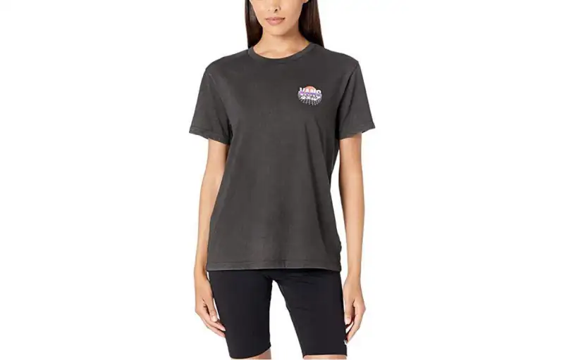 Vans Past Future T Shirts Women's Black Crew Neck Moderate Straight Fit