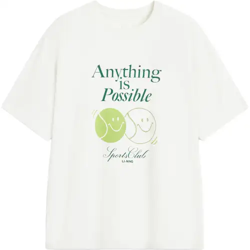 Li Ning Sports Trendy Collection T Shirt Women's Ivory