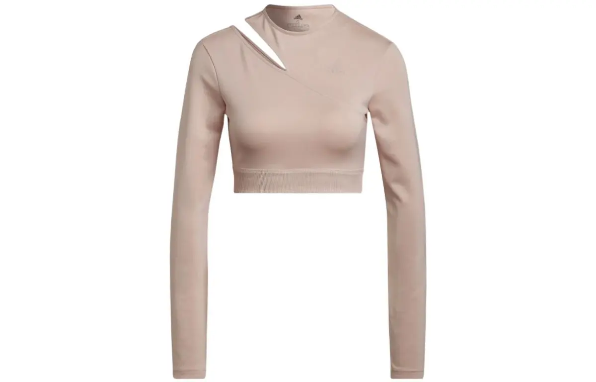 Adidas T-Shirts Women's Pink Crew Neck Moderate Other