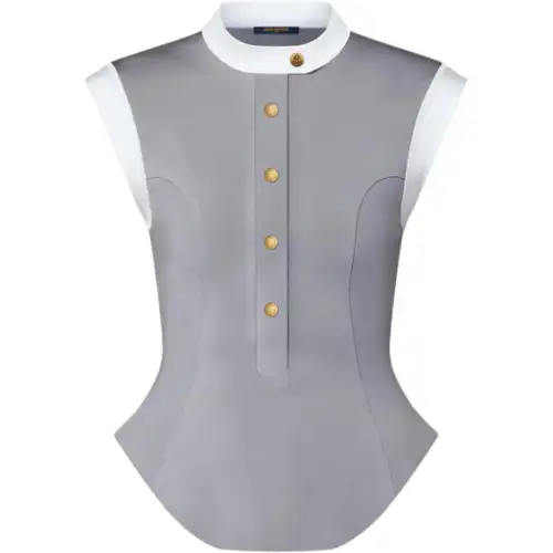 LOUIS VUITTON Technical Jersey Color Block Peplum Top
