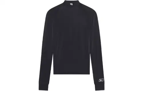 Balenciaga Long Sleeve Fitted Top 'Black/White'