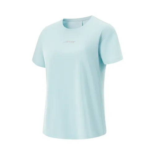 Li Ning Fitness Series T Shirt Women's Light Ice Blue