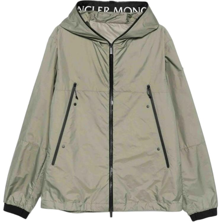 Мужская куртка Moncler с капюшоном (оливковая)