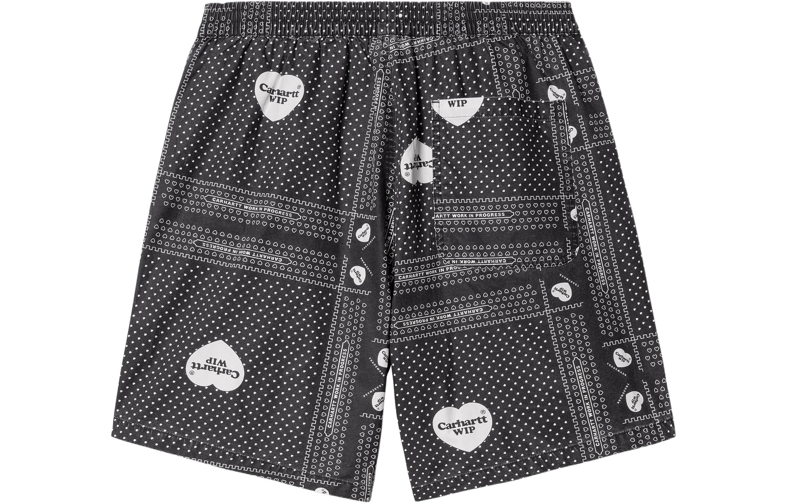 Мужские шорты Carhartt WIP SS24 Heart Bandana Short (черные)