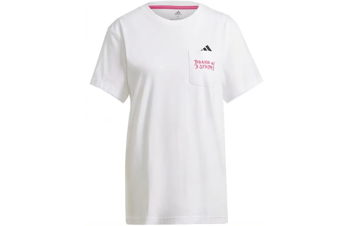 Adidas Set in Sleeve T Shirt Women's White