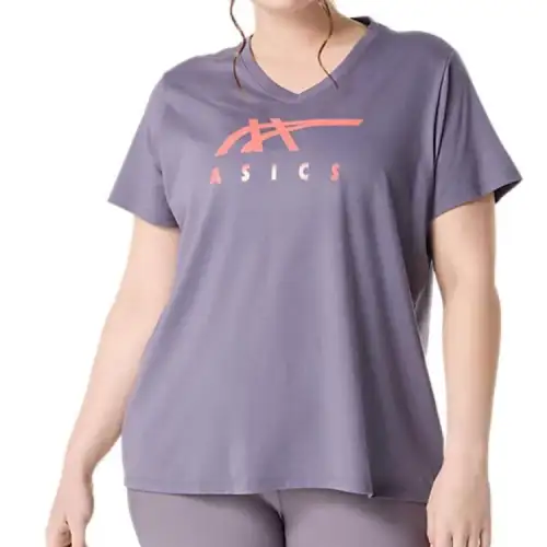 Asics Regular T Shirt Women's Gray Purple