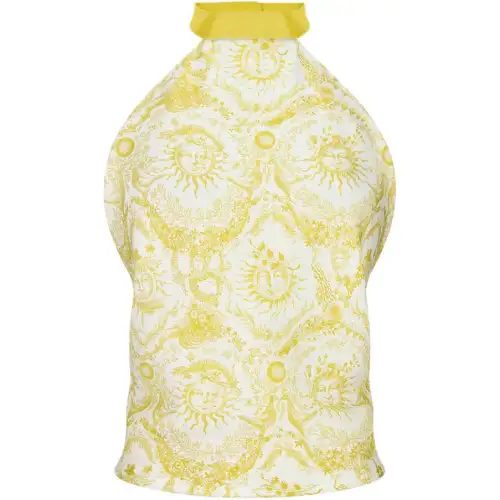 DIOR Tank Tops Women's Yellow Moderate Halter Neck