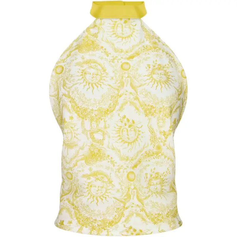 DIOR Tank Tops Women's Yellow Moderate Halter Neck