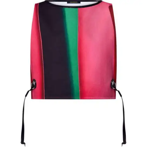 LOUIS VUITTON Macro Rabbit Leather Pull Boxy Top