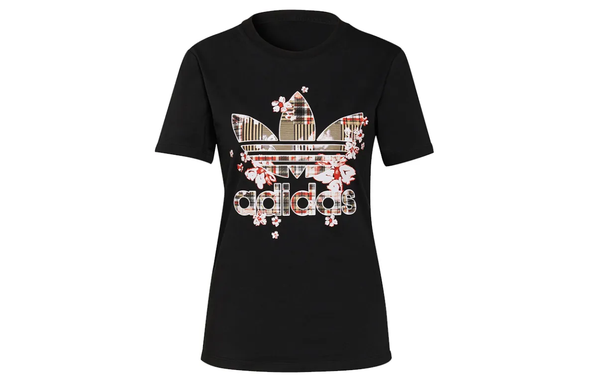 Adidas Originals Set in Sleeve T Shirt Women's Black