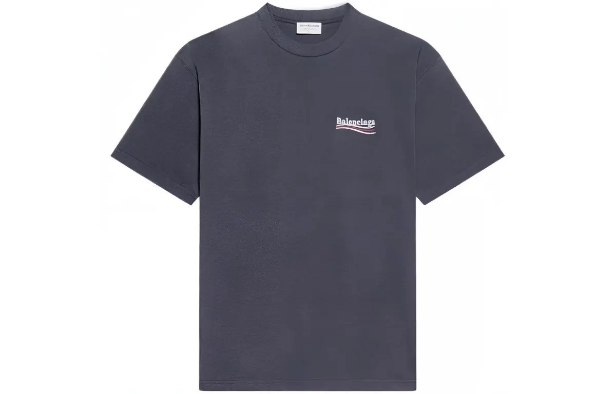 Balenciaga Political Campaign T Shirt Women's Blue