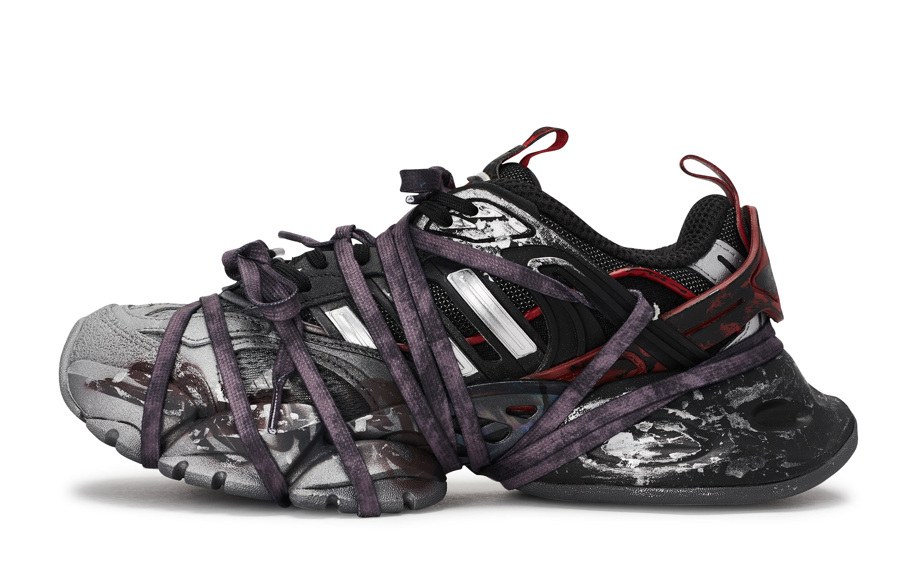 Adidas XLG RUNNER DELUXE Slip Resistant Abrasion Resistant Low top Running Shoes Unisex Black Red Silver