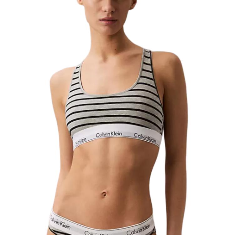 Женский топ CALVIN KLEIN Спортивный (серый в полоску)