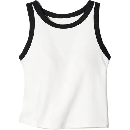 UNIQLO Tank Tops Women's White Crew Neck Moderate Other