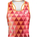 ASICS Tank Tops Women's Orange U Neck Moderate Racerback