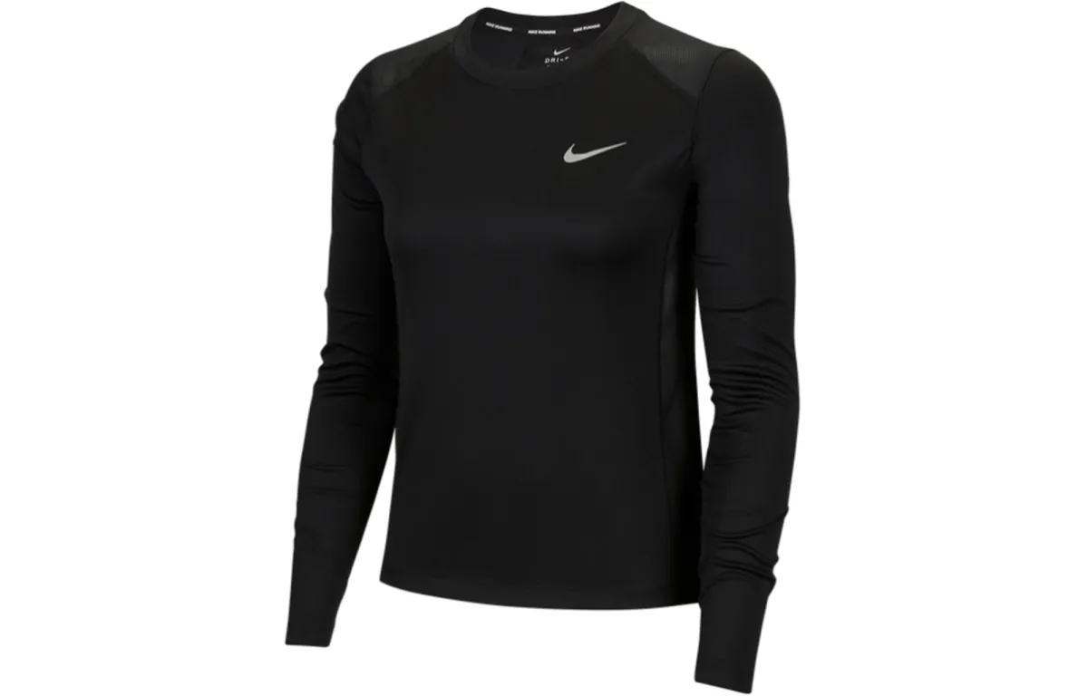Nike T-Shirts Women's Black Crew Neck Moderate
