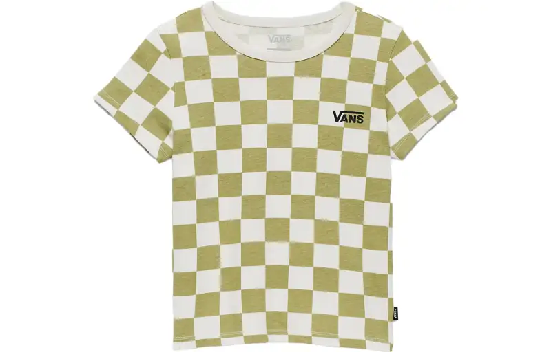 Vans AMSTONE T Shirts Women's Green Crew Neck Moderate Other