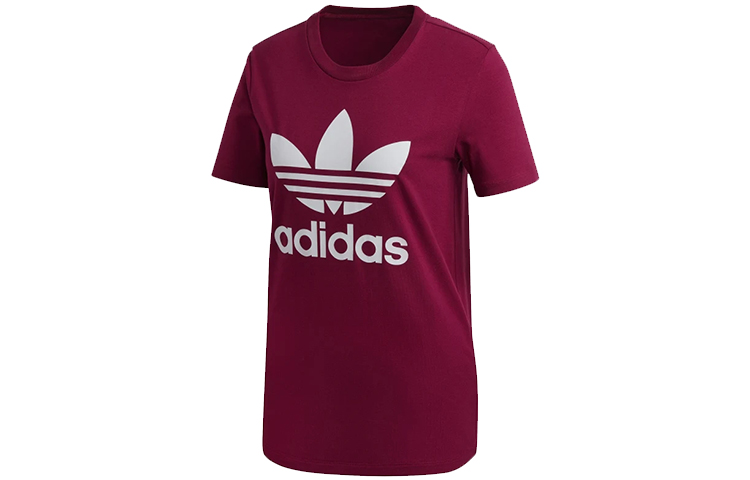 Женская футболка adidas originals Trefoil Tee (малиновый) — фото 1