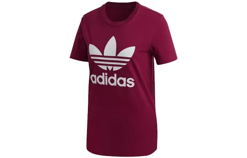 Adidas Originals Set in Sleeve T Shirt Women's Rose Red
