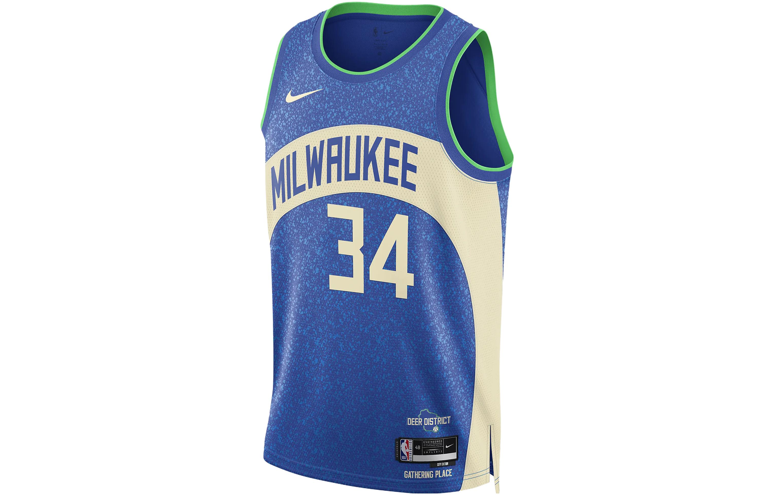 Nike Nba Milwaukee Bucks Giannis Antetokounmpo City Edition 23/24 Swingman Jersey