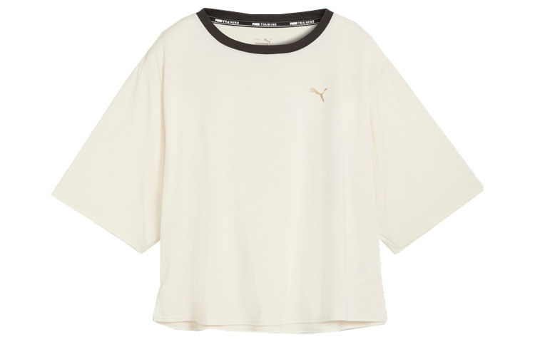 PUMA CONCEPT Women's Training Crop Top T Shirt Women's Ecru