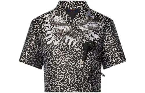LOUIS VUITTON X Yayoi Kusama Psychedelic Flower Wrap Top Silver