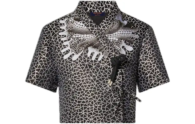 LOUIS VUITTON X Yayoi Kusama Psychedelic Flower Wrap Top Silver