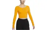Jordan Crop Tops Women's Yellow Square Collar Moderate