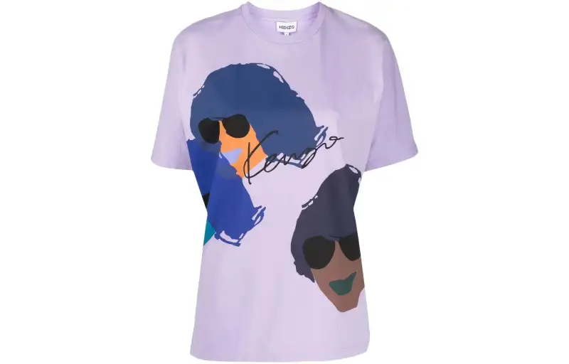 KENZO T Shirts Women's Purple Crew Neck Moderate