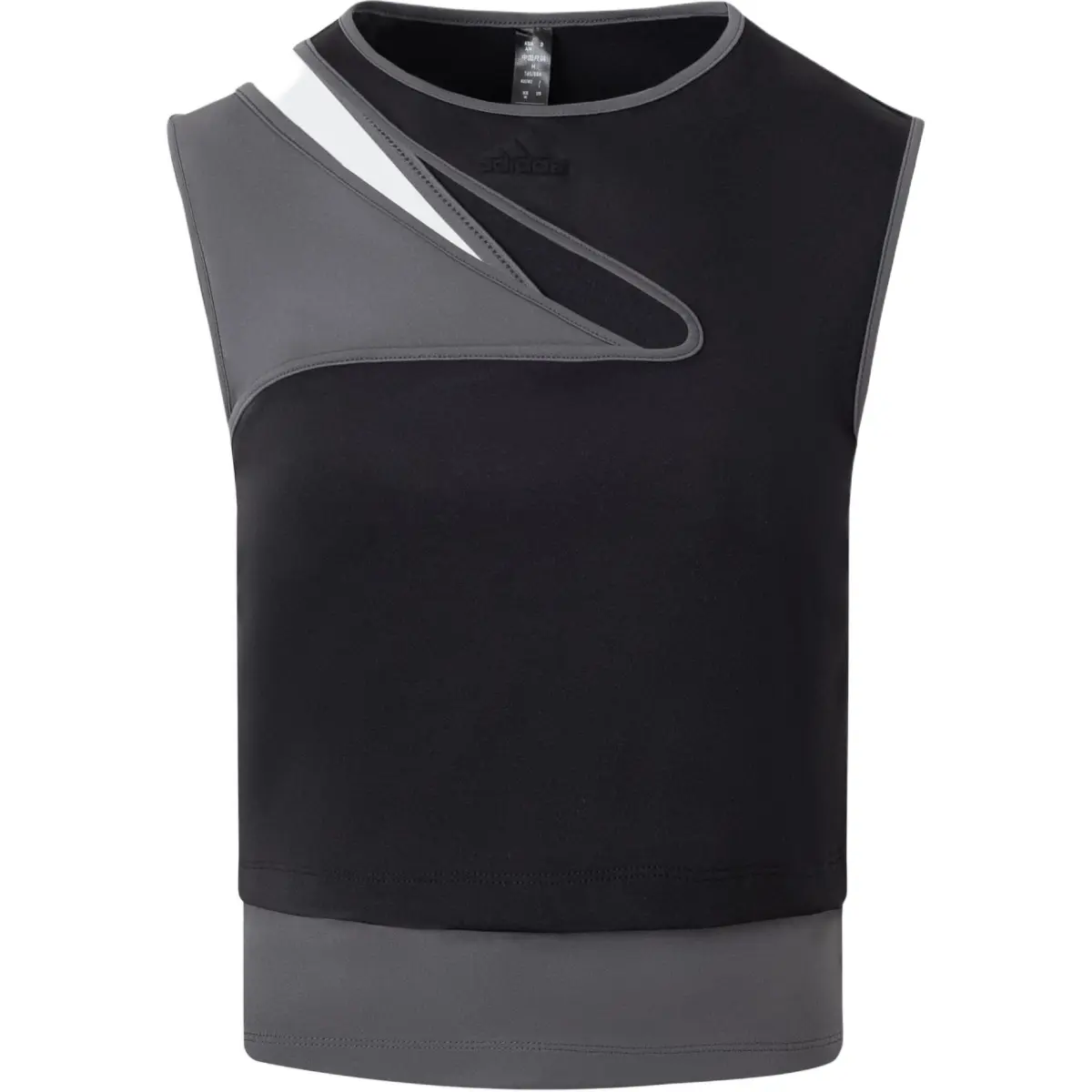 Adidas Tank Tops Women's Black Crew Neck Moderate Straight Fit