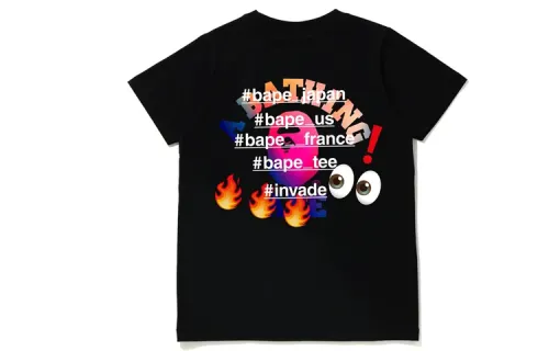A BATHING APE T Shirts Women's Crew Neck Moderate Straight Fit