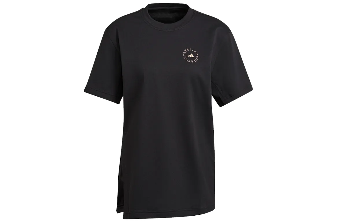 Adidas ASMC T-Shirts Women's Black Crew Neck Moderate Straight Fit