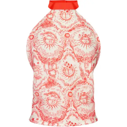 DIOR Tank Tops Women's Red Moderate Halter Neck