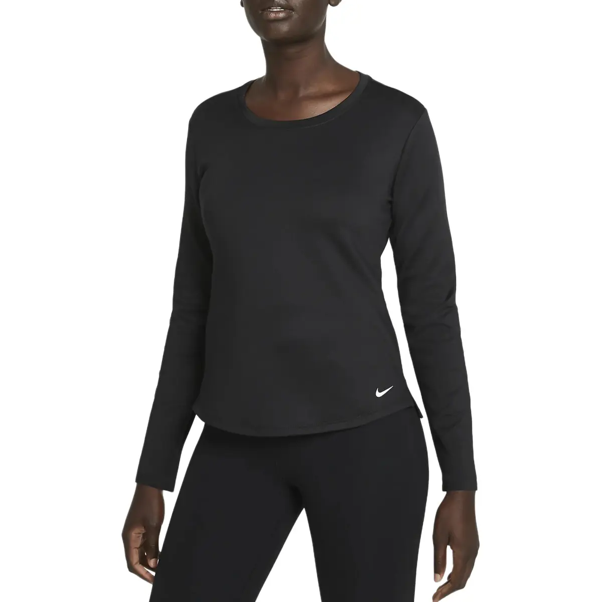 Nike Therma-FIT One T-Shirts Women's Black Crew Neck Moderate Straight Fit