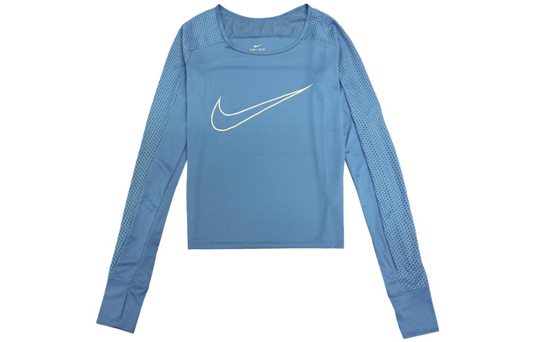 Женская футболка Nike с длинным рукавом (синяя)