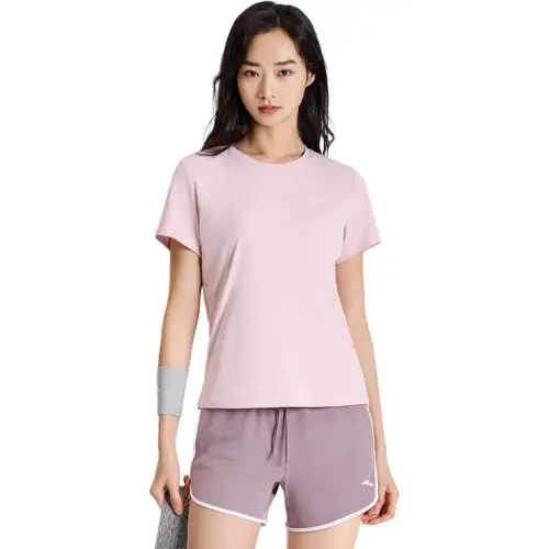 Anta Running Collection T Shirt Women's Soft Pink