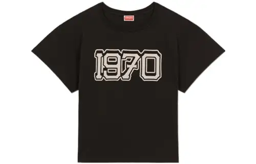 KENZO X Nigo 1970 Varsity Boxy T Shirt Black
