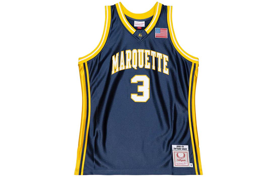 Mitchell Ness "NCAA Marquette 2002 Dwyane Wade" basketball jersey