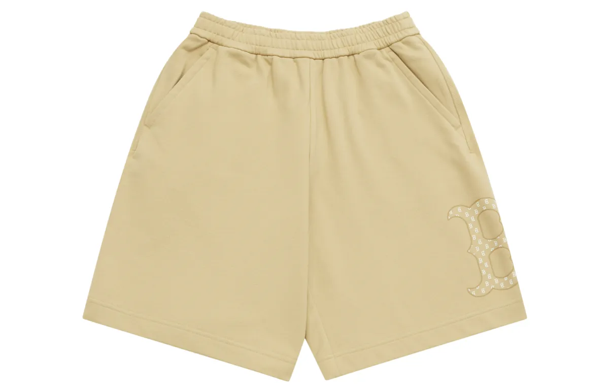 MLB MONOGRAM Collection Boston Red Sox SS25 Casual Shorts Unisex Light Beige Yellow