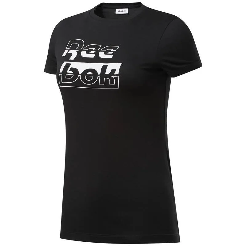 Reebok T-Shirts Women's Black Crew Neck Moderate